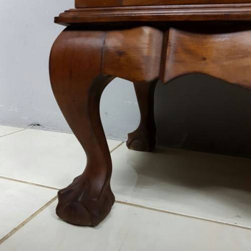 A spectacular solid Stinkwood "gabled" display Buffet Server with cutlery drawers & cupboards