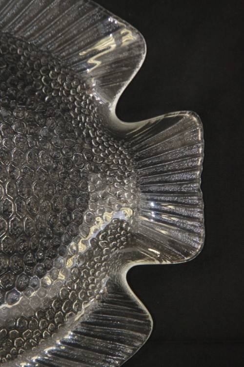 Two stunning large fish shaped glass serving platters in excellent condition - RS17Sale