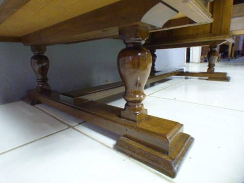 A stunning vintage 7-drawer solid teak w leather inlays office/ executives desk in awesome condition