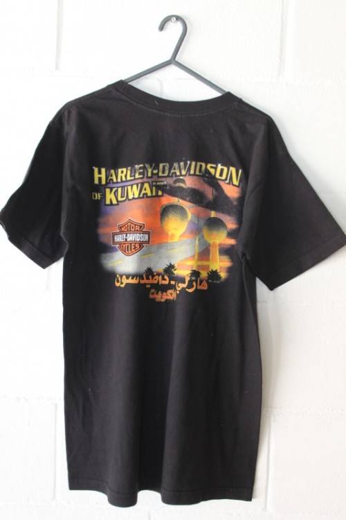 An uthentic Harley Davidson Kuwait branded printed t-shirt in excellent condition RS17