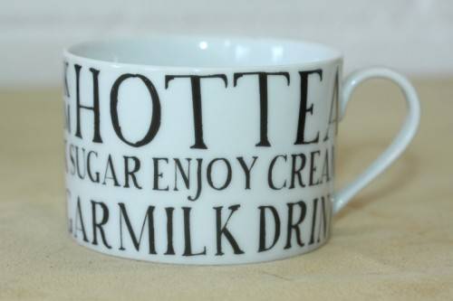 An awesome collection of five "black and white" porcelain tea/ coffee cups in excellent condition