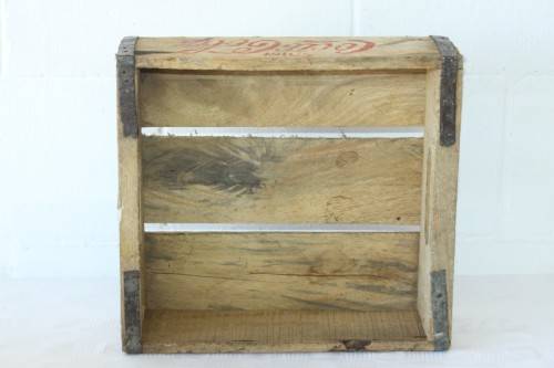 Two wonderful "Coca-Cola" branded wooden crates w/ metal re-enforced sides & carry handles bid/crate