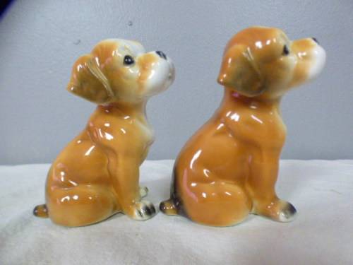 Two lovely bone china dogs for your collection of figurines. Very pretty on display - RS17Sale
