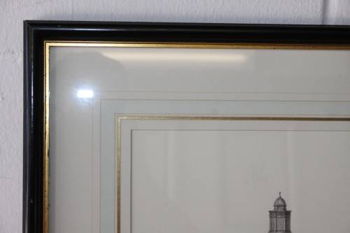A superb architectural framed print titled "The elevation of Merenworth Castle near Maidstone" RS17