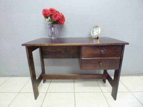 A lovely wooden writing/work desk with two spacious drawers in good condition. Perfect to paint.