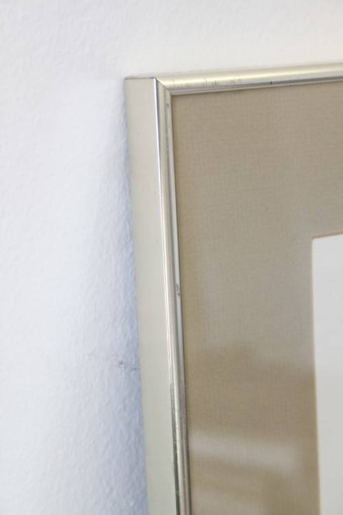 Wonderful original watercolour painting of leaves in a metal frame behind glass - RS17Sale