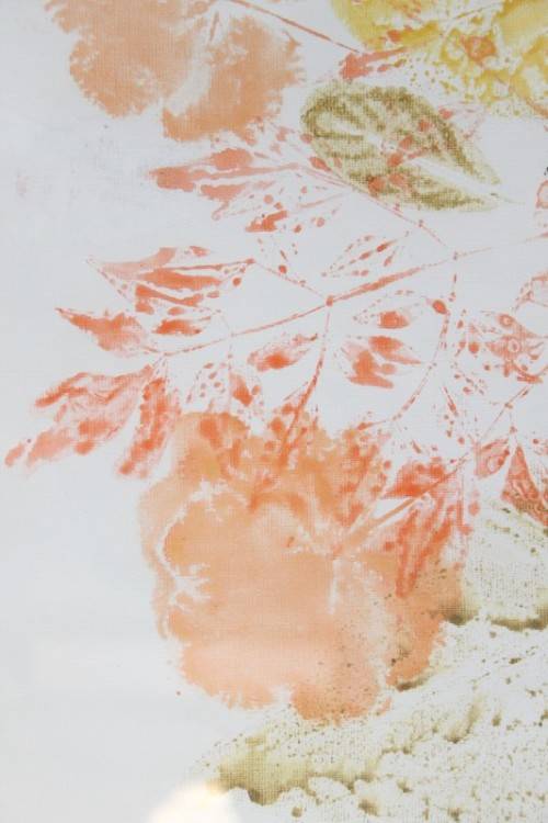 Wonderful original watercolour painting of leaves in a metal frame behind glass - RS17Sale