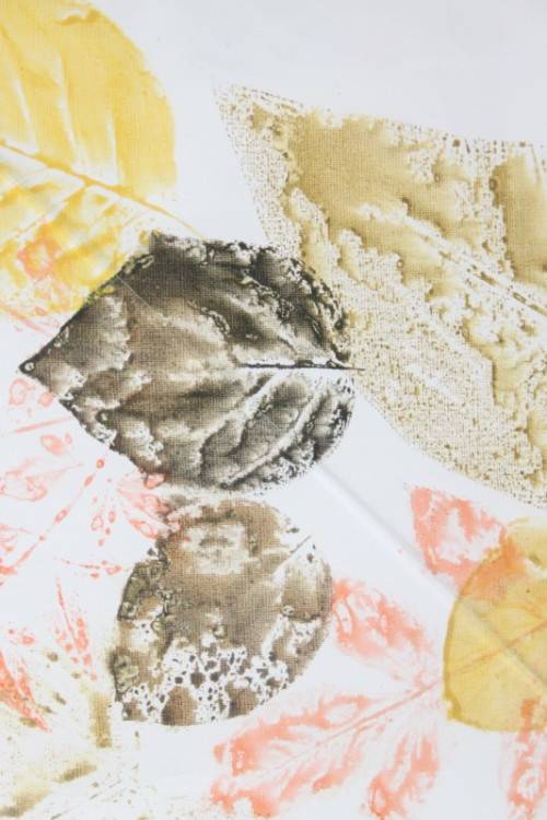 Wonderful original watercolour painting of leaves in a metal frame behind glass - RS17Sale