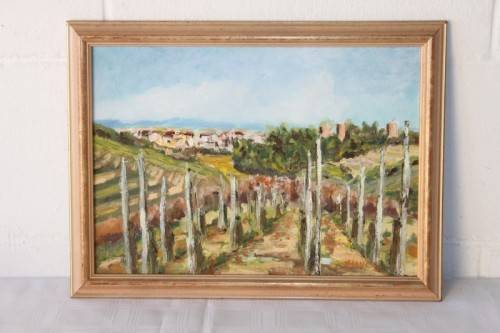 A superb original, framed and signed oil painting of a magnificent farm scene