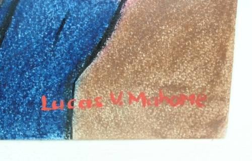 Superb original signed unframed "Lucas V. Mahome" watercolour painting of a trumpet player RS17Sale