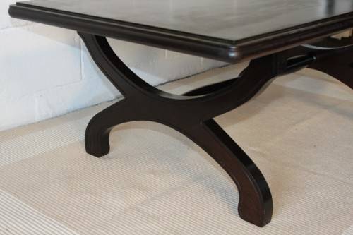 **RS17_Clearance** A lovely and well made vintage centre coffee table with a turned cross support