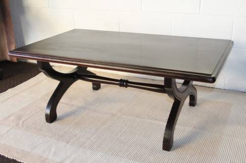 **RS17_Clearance** A lovely and well made vintage centre coffee table with a turned cross support