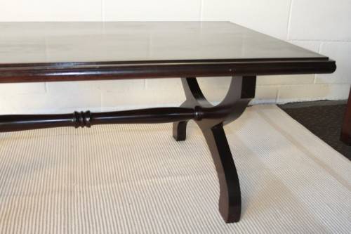 **RS17_Clearance** A lovely and well made vintage centre coffee table with a turned cross support