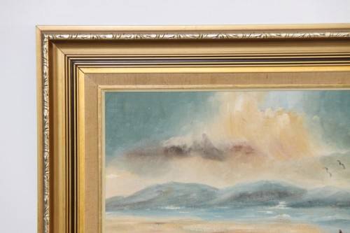 **RS17** A stunning signed and framed "Cecile Oversby" oil painting of Cape coastal cottages