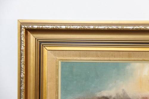 **RS17** A stunning signed and framed "Cecile Oversby" oil painting of Cape coastal cottages