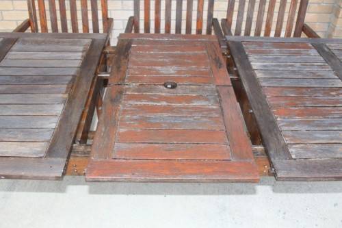 An awesome Garden Pro solid wooden 8-seater garden/ patio set including 8x armchairs & extend table