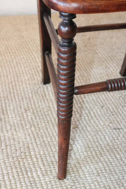 Four stunning antique wicker and oak dining chairs with spectacular carvings - price/chair