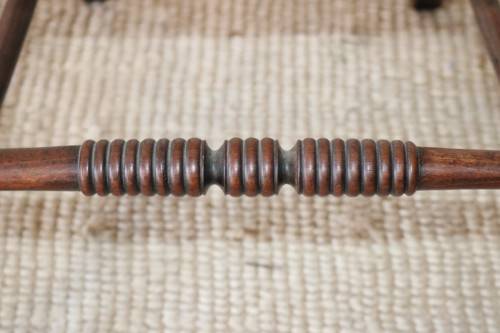 Four stunning antique wicker and oak dining chairs with spectacular carvings - price/chair