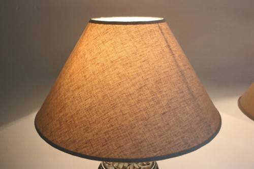 2x magnificent tall table lamps w/ gorgeous lampshades - amazing in your living room - price/lamp