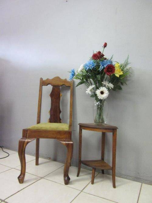 A stunning African blackwood upholstered dining / occasional chair in fantastic condition - RS17Sale