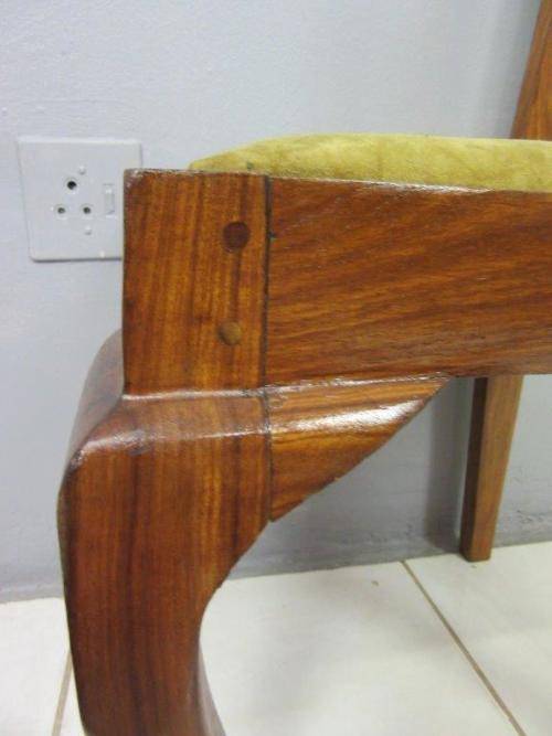 A stunning African blackwood upholstered dining / occasional chair in fantastic condition - RS17Sale
