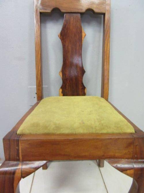 A stunning African blackwood upholstered dining / occasional chair in fantastic condition - RS17Sale