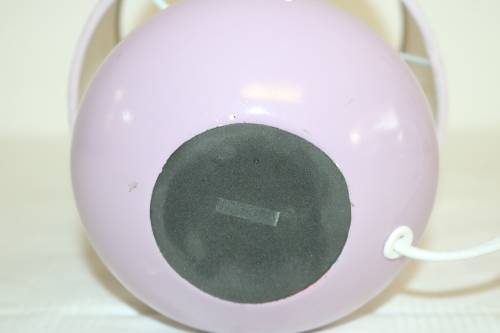 **RS17** A very pretty purple/ lilac porcelain table/ bedside lamp in complete working condition