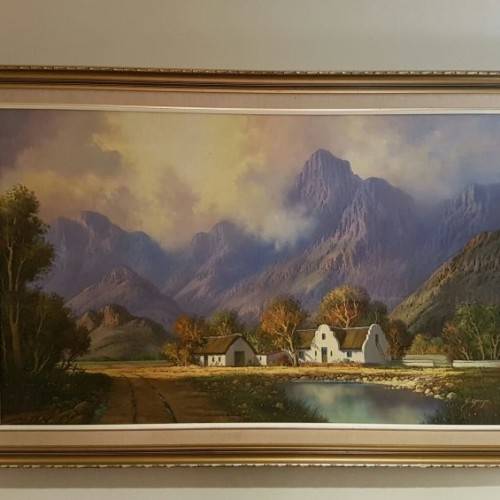 A spectacular HUGE (140cm x 95cm) original signed & framed Gawie Cronje (1930 - 2007) oil painting