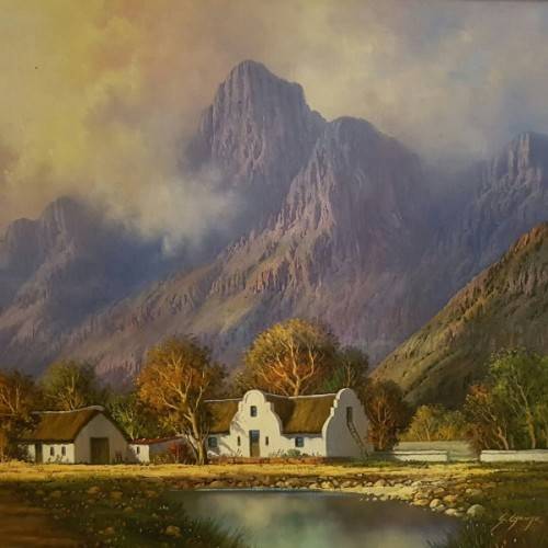 A spectacular HUGE (140cm x 95cm) original signed & framed Gawie Cronje (1930 - 2007) oil painting