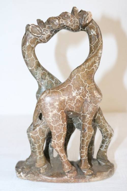 Lovely African sandstone giraffe carving/ figurine - perfect as an African themed display - RS17Sale