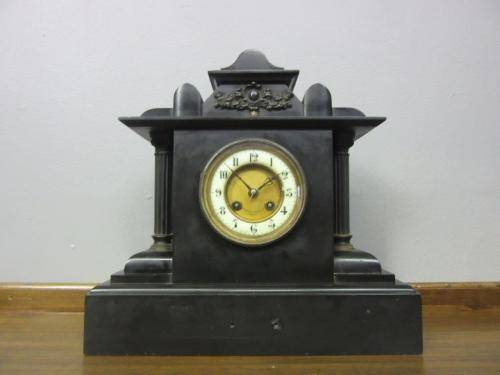 **RS17** A magnificent antique black marble Mappin & Webb "Paris" mechanical mantle clock
