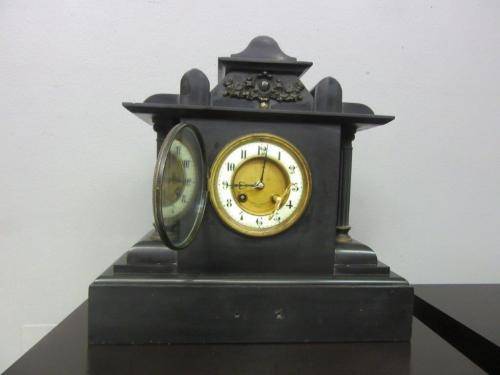 **RS17** A magnificent antique black marble Mappin & Webb "Paris" mechanical mantle clock