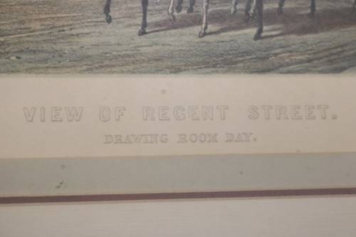 A pair of wonderful framed "The Horse Guards" and "View from Regent Street" prints - AAA