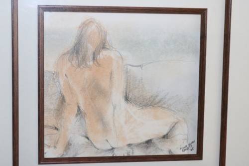 A beautiful signed and framed original Fiona Rowett "Nude" pastel artwork - remarkable art - RS17AB
