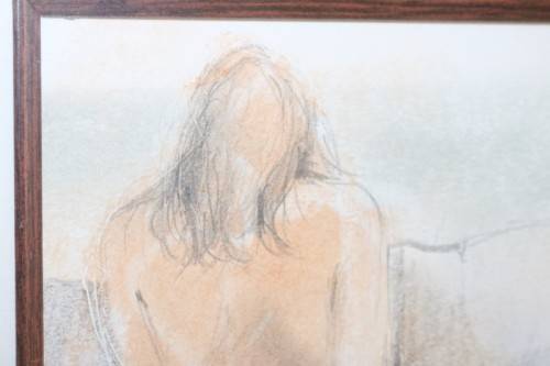 A beautiful signed and framed original Fiona Rowett "Nude" pastel artwork - remarkable art - RS17AB