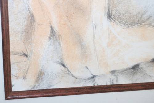 A beautiful signed and framed original Fiona Rowett "Nude" pastel artwork - remarkable art - RS17AB
