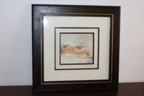Awesome original signed Fiona Rowett framed "Nude" pastel artwork - remarkable art - RS17AB