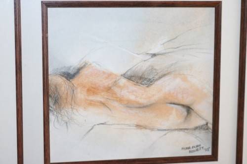Awesome original signed Fiona Rowett framed "Nude" pastel artwork - remarkable art - RS17AB