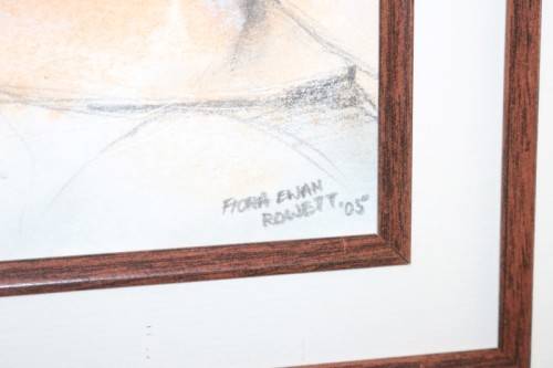 Awesome original signed Fiona Rowett framed "Nude" pastel artwork - remarkable art - RS17AB