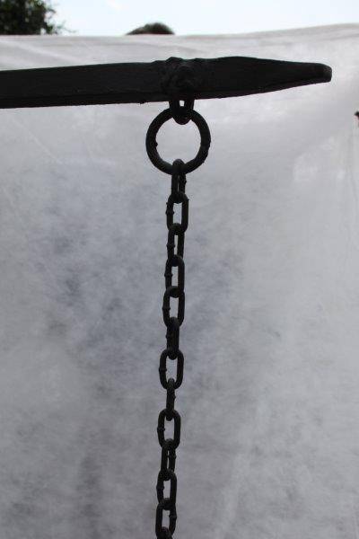 An awesome large wrought iron "Barney's Pub, Gold Reef City" signage wall frame with the bracket