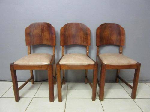 Three fabulous vintage mid-century curved-back dining/ occasional chairs - bid/chair - RS17Sale