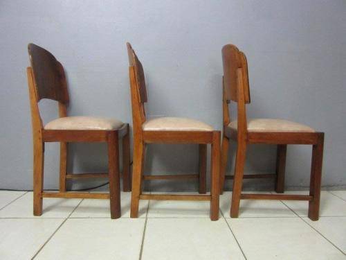 Three fabulous vintage mid-century curved-back dining/ occasional chairs - bid/chair - RS17Sale