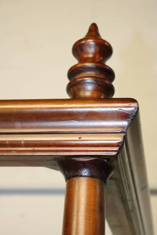 A spectacular Burmese Teak four-poster canopy double bed w mattress in amazing condition.RS17Bed