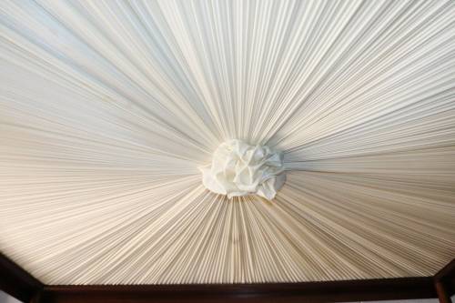 A luxurious solid Teak four-poster KING SIZE canopy bed w/ mattress in amazing condition!!RS17Bed