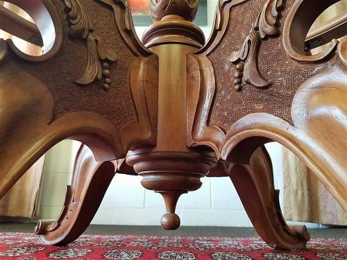 PRICE REDUCED! Antique Victorian Walnut dining room suite w exquisitely carved detailing - STUNNING