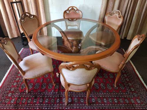 PRICE REDUCED! Antique Victorian Walnut dining room suite w exquisitely carved detailing - STUNNING