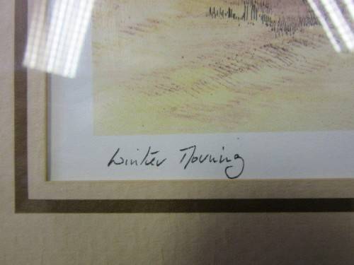 Superbly painted & framed James Moore's Winter Morning landscape print in great condition - RS17Sale