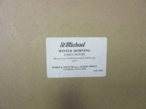 Superbly painted & framed James Moore's Winter Morning landscape print in great condition - RS17Sale