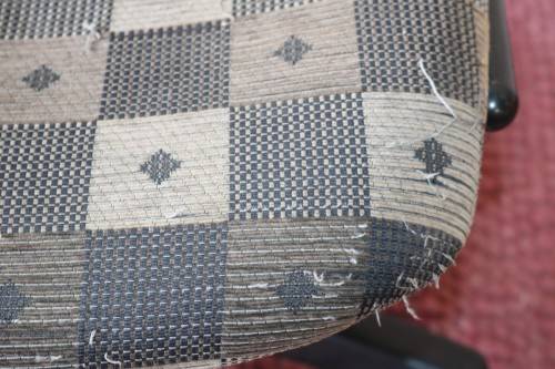 A comfortable fabric upholstered swivel office/ desk chair; would be ideal for home study - RS17Sale