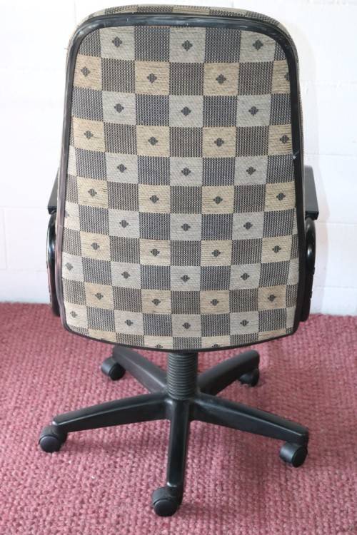 A comfortable fabric upholstered swivel office/ desk chair; would be ideal for home study - RS17Sale